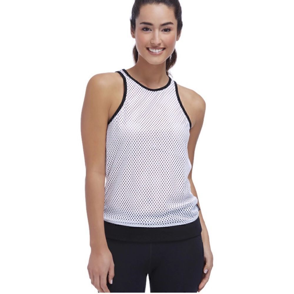 Fabletics Caymen Open Weave Mesh Tank Top Sz S